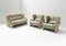 Portovenere Sofa with Flower Upholstery by Vico Magistretti for Cassina, Italy, 1973, Set of 3 1