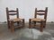 Niedrige Vintage Stühle von Charles Dudouyt, 1950er, 2er Set 2