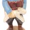 Tintin and Milou Figurine in Carved and Painted Wood, 1980s, Image 8