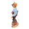 Statuetta Tintin e Milou in legno intagliato e dipinto, anni '80, Immagine 5