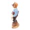 Tintin and Milou Figurine in Carved and Painted Wood, 1980s, Image 5