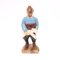 Tintin and Milou Figurine in Carved and Painted Wood, 1980s, Image 1