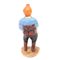 Statuetta Tintin e Milou in legno intagliato e dipinto, anni '80, Immagine 6