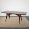 Table in Walnut with Black Lacquered Wood Structure, 1960s 8