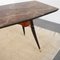 Table in Walnut with Black Lacquered Wood Structure, 1960s 9