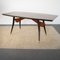 Table in Walnut with Black Lacquered Wood Structure, 1960s 7