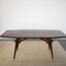 Table in Walnut with Black Lacquered Wood Structure, 1960s 1