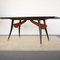 Table in Walnut with Black Lacquered Wood Structure, 1960s, Image 12