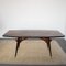 Table in Walnut with Black Lacquered Wood Structure, 1960s 10