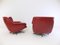 Red Leather 802 Armchairs by Werner Langenfeld for Esa, 1960s, Set of 2 13