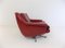 Red Leather 802 Armchairs by Werner Langenfeld for Esa, 1960s, Set of 2 17