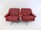 Red Leather 802 Armchairs by Werner Langenfeld for Esa, 1960s, Set of 2, Image 14