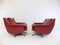 Red Leather 802 Armchairs by Werner Langenfeld for Esa, 1960s, Set of 2 15