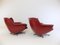 Fauteuils 802 en Cuir Rouge par Werner Langenfeld pour Esa, 1960s, Set de 2 22