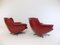 Red Leather 802 Armchairs by Werner Langenfeld for Esa, 1960s, Set of 2 22