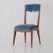 Italian Chair in Blue Velvet, 1950s, Image 1