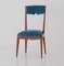 Italian Chair in Blue Velvet, 1950s 5