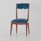 Italian Chair in Blue Velvet, 1950s, Image 5