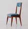 Italian Chair in Blue Velvet, 1950s 4