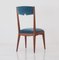 Italian Chair in Blue Velvet, 1950s 3