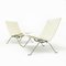 PK22 Lounge Chairs in Polished, Brushed Steel and Cream Leather by Poul Kjærholm for Fritz Hansen, 1990s, Set of 2 2