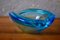 Blue Piriform Murano Glass Ashtray 1