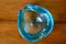 Cenicero Piriform de cristal de Murano azul, Imagen 3