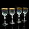 Art Deco Gilt Wine Glasses, France, 1920s, Set of 4 2