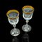 Art Deco Gilt Wine Glasses, France, 1920s, Set of 4 7