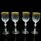 Art Deco Gilt Wine Glasses, France, 1920s, Set of 4 1