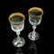 Art Deco Gilt Wine Glasses, France, 1920s, Set of 4 6