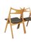 Oak and Black Leather Model Ch 29 Sawbuck Chair by Hans J. Wegner for Carl Hansen & Søn, 1960s 8