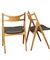 Oak and Black Leather Model Ch 29 Sawbuck Chair by Hans J. Wegner for Carl Hansen & Søn, 1960s 5