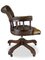 Chesterfield Revolving Captain's Chair with Polished Brown Leather Upholstery, 1970s, Image 3
