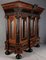 Baroque Cabinet Amsterdam Schapp, 5 Ebonized Columns, Pillow Fillings, Carved Chapters - Doors - Cornice, Secret Compartment, on High Feet, 1880 69