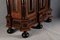 Barocker Amsterdamer Schapp Schrank, 5 ebonisierte Säulen, Kissenfüllungen, geschnitzte Kapitel - Türen - Gesims, Geheimfach, auf hohen Füßen, 1880 34
