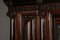 Barocker Amsterdamer Schapp Schrank, 5 ebonisierte Säulen, Kissenfüllungen, geschnitzte Kapitel - Türen - Gesims, Geheimfach, auf hohen Füßen, 1880 48