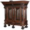 Baroque Cabinet Amsterdam Schapp, 5 Ebonized Columns, Pillow Fillings, Carved Chapters - Doors - Cornice, Secret Compartment, on High Feet, 1880 3