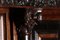 Meuble Baroque Schapp Amsterdam, 5 Colonnes Noircies, Garnitures de Coussins, Chapitres Sculptés - Portes - Corniche, Compartiment Secret, sur Pieds Hauts, 1880 42