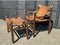 Chaise Safari Vintage et Ottomane par Arne Norell, Hongrie, 1970, Set de 2 6