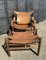 Vintage Hungarian Safari Chair and Ottoman by Arne Norell, 1970, Set of 2 8