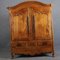 Ancient French Baroque Cabinet Around 1760 Cherry Tree Large Iron Fittings, Church Tree, Carvings, Inserting and Band Performances 18