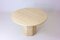 Italian Round Dining Table in Travertine, 1970s 2