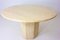 Italian Round Dining Table in Travertine, 1970s, Image 1