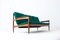 Danish Three-Seater Sofa in Rosewood and Emerald Green Upholstery, 1960s 3