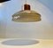 Danish Marble, Opaline Glass and Copper Pendant Lamp from Lyfa, 1940s 2
