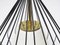 Lámpara de techo String Mid-Century de vidrio y latón, años 50, Imagen 12