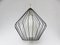 Mid-Century String Deckenlampe aus Glas & Messing, 1950er 3