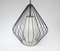 Mid-Century String Ceiling Lamp in Glass and Brass, 1950s, Image 5