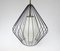 Mid-Century String Deckenlampe aus Glas & Messing, 1950er 5